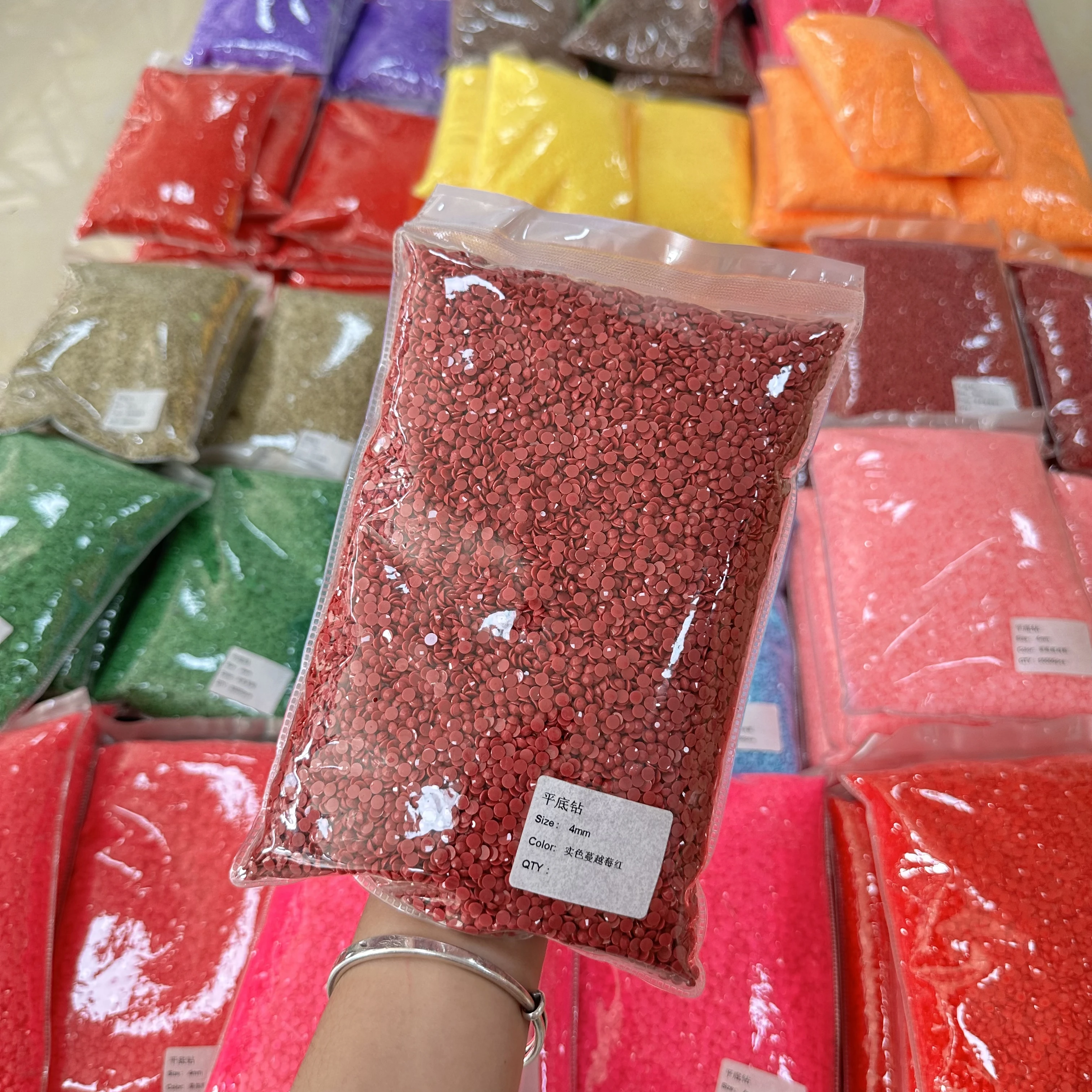 WHATSTONE Opaque Macaroon NEW Color 2mm 3mm 4mm 5mm 6mm Flat Back Solid Jelly Resin Rhinestone For Tumbler DIY