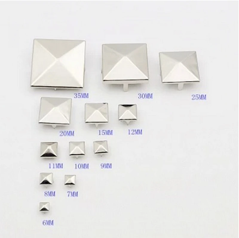 Custom Wholesale beads round square star pyramid diamond claw nails for bags shoes clothing accessories 2.5-18mm