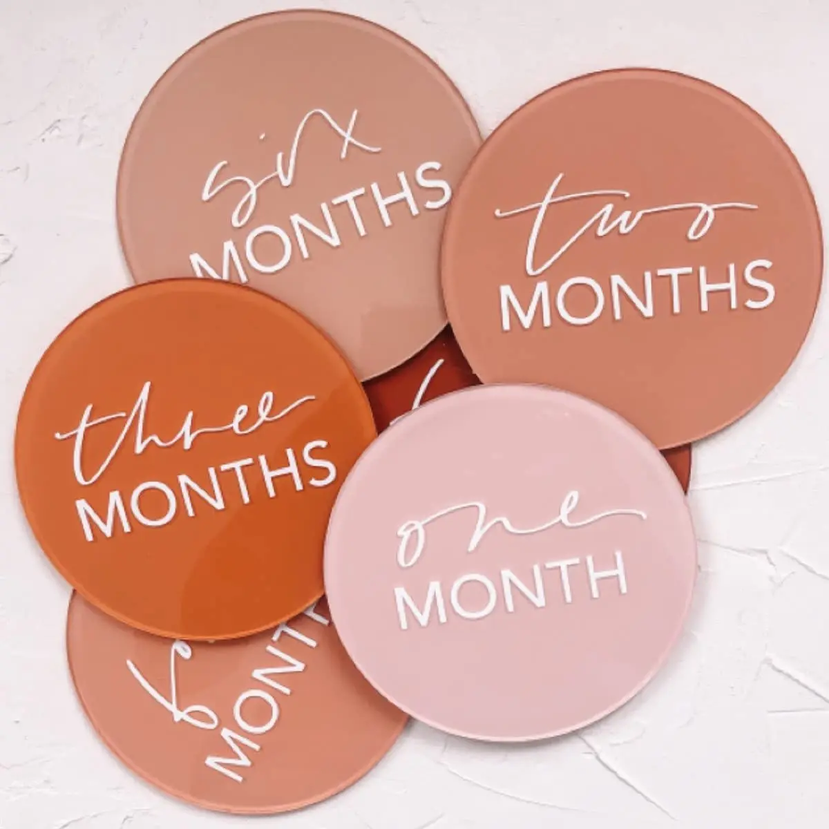 Monthly Baby Milestone Cards Acrylic Cards for Baby Shower Gifts Newborn Gift Set Baby Milestone Acrylic Discs