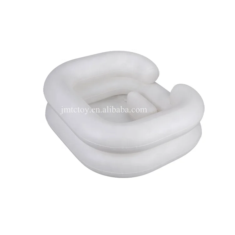PVC Elderly Disabled Portable Shampoo Basin bedside Inflatable Hair Washing Basin