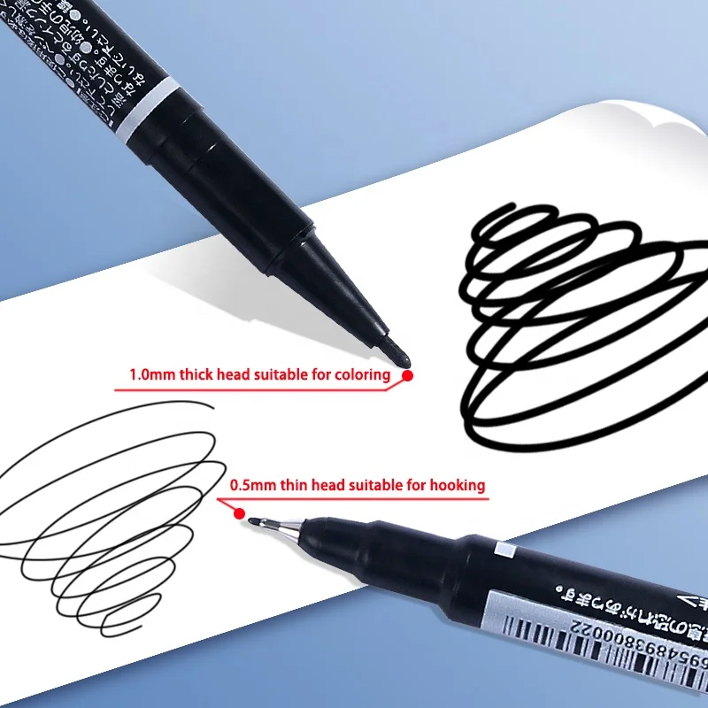 Wholesale of high-quality Marker Pen double headed pens for learning and marking small double headed ink markers