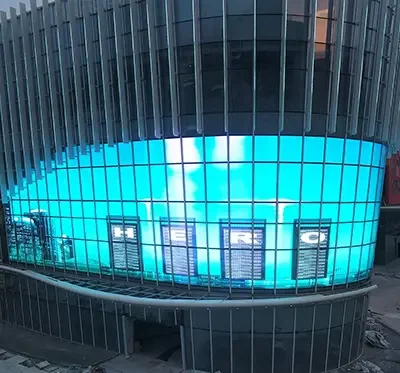 High brightness waterproof LED P8 restaurant, jewelry mall commercial street photoelectric glass screen display window