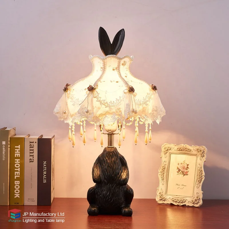 Decorative Polyresin Table Lamp with Multiple Shapes Beautiful Lampshades for Home Hotel Bedroom Living Room Wedding
