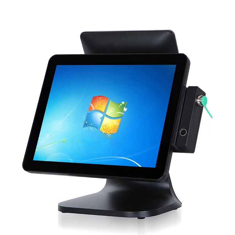 All In One Supermarket Restaurant Store Pos System Cash Register Machine touch pos system Dual Screen
