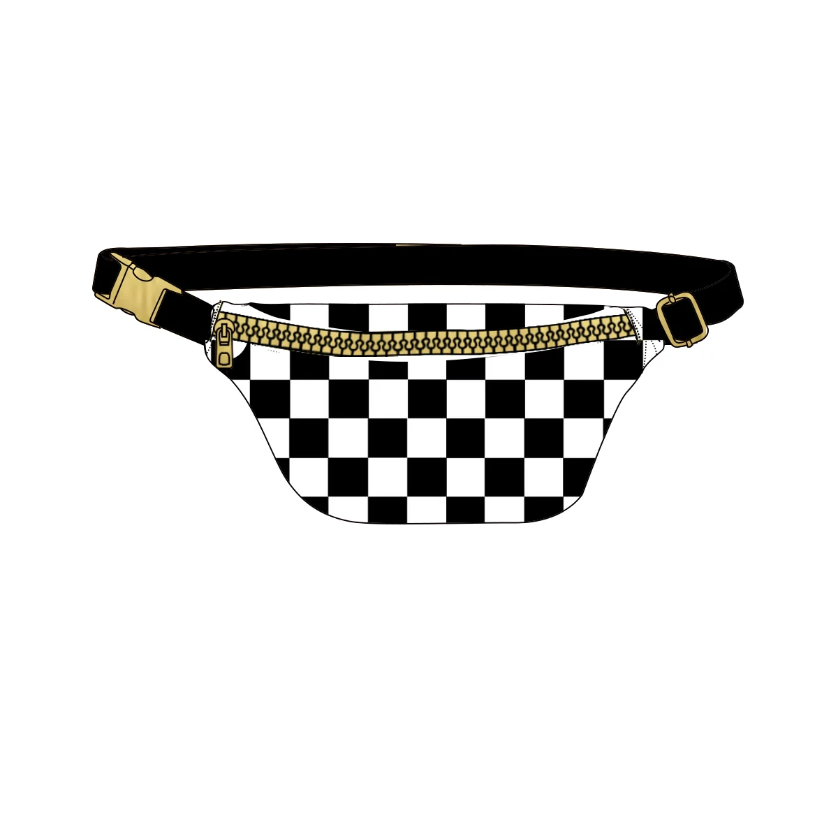 Custom Prints Waterproof Nylon Fanny Pack Waist Bag Crossbody Bags for Adults Metallic Buckle Lulu Lemon Belt Bag