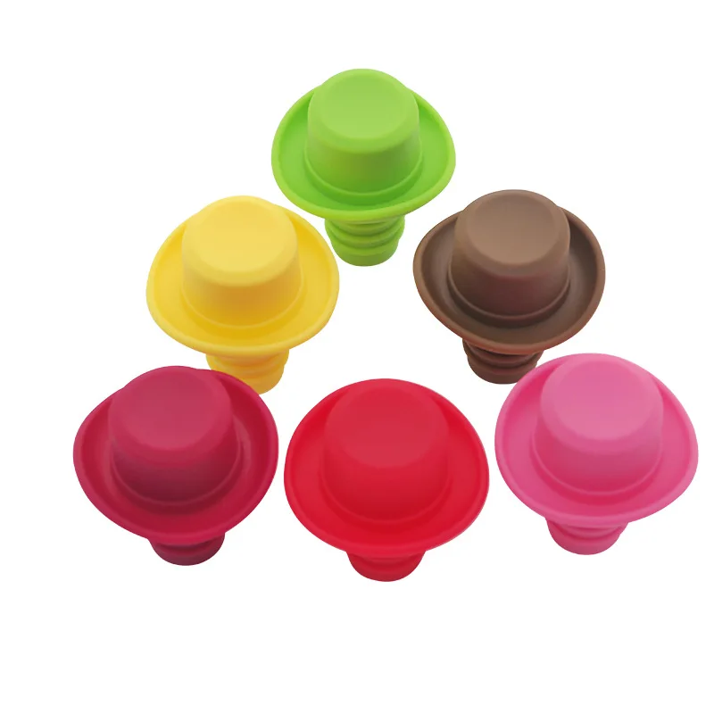 Factory Hot Sale BPA Free Anti Overflow Sealed Beer Bottle Caps Silicone Wine Bottle Stopper With Screw Thread