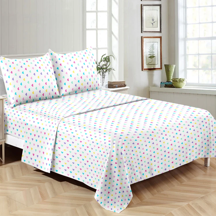 Factory direct  2-3piece bedding set Warm Wholesale Bedsheet Fabric Microfiber Hotel Sheet Set