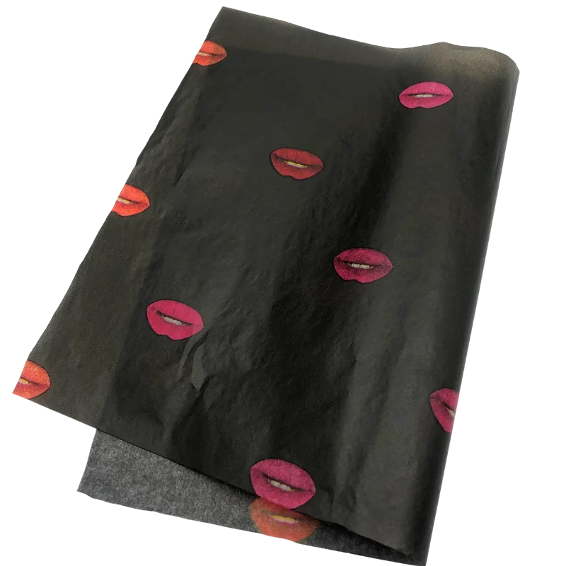 17g Wholesale Coloured clothing cheap custom logo wrapping tissue paper with black imprint brand name