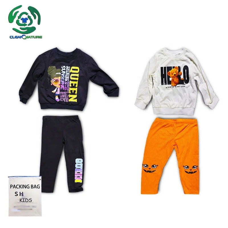 Stock SHIN Kids Suit Fashion T-Shirt Suit for Children New Baby Clothing Set Wholesale Clothes