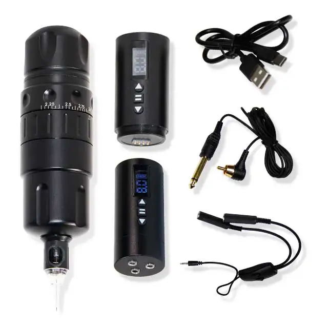 Rechargeable Wireless Pen High Capacity 1800mah Battery Tattoo Pen Machine Tattoo Gun
