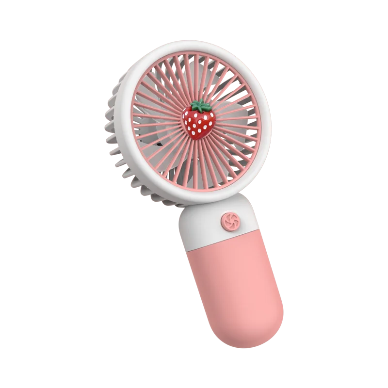 2022 cute ventilador mini fruit ABS Low noise USB rechargeable handheld hand eyelash air cooling cordless portable fan