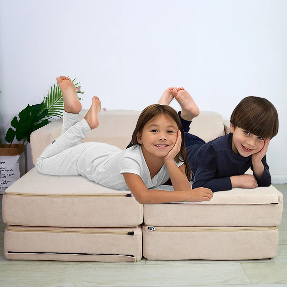 China High Quality Factory SAIEN Velvet Sponge Soft Baby Play Bed Children Play baby Couch Mini Kids Sofa