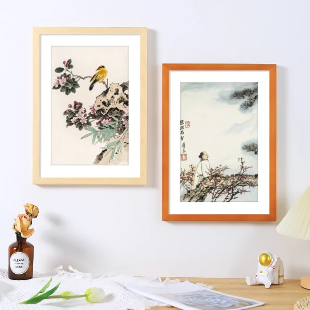 Custom European style wooden picture photo frame, home decoration wood modern picture frame