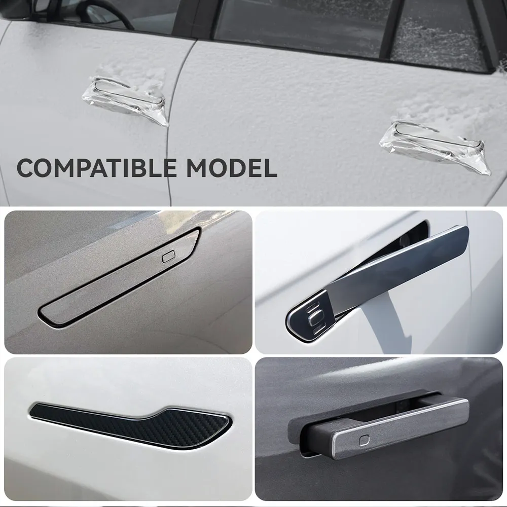 EV Door Handle Rainproof Cover Outdoor Electric Car Transparent Rain Cover Waterproof Cover with Magnet PVC for Electric Vehicle