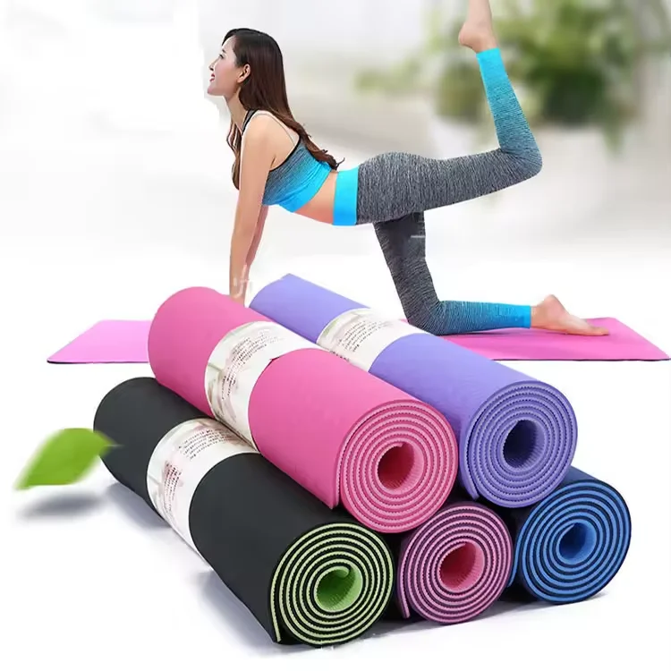 VEKEDA 6MM Custom Print High Quality Eco Friendly Single and Double Color mat de yoga Folding Durable Yoga Pad TPE Yoga Mat