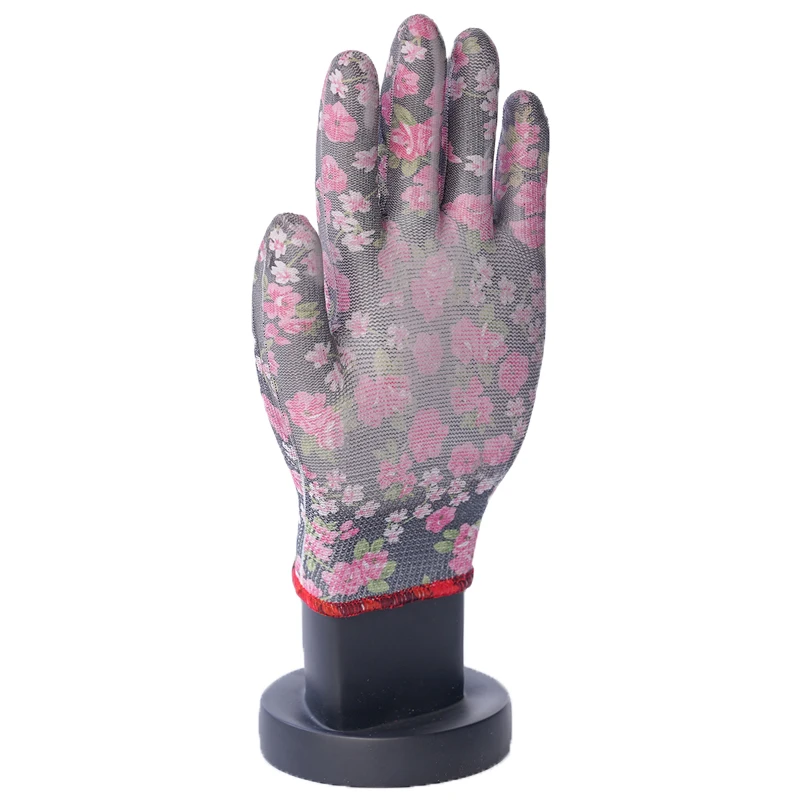 Customize Design Comfortablepolyester Lined PU Coating Anti-Static Electric Industrial Garden Protection Practical Gloves Luvas