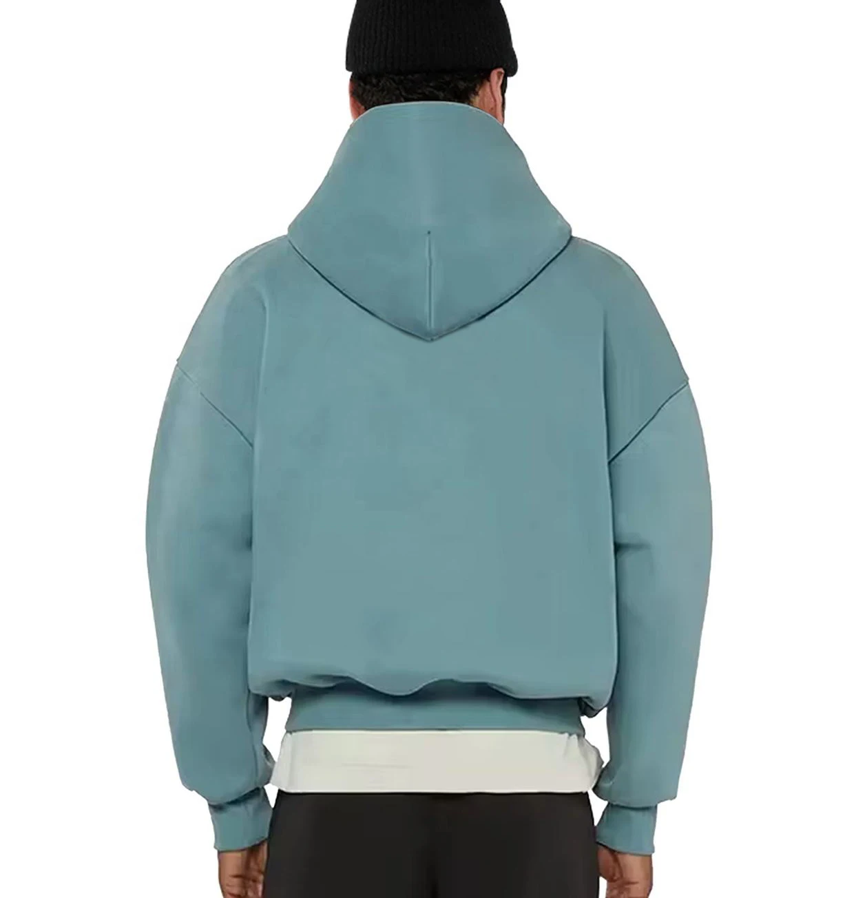 Manufacturer Custom Logo Oversized 100% Cotton Fleece Pullover Men Heavyweight 600 GSM Drop Shoulder Boxy Fit Zip Up Hoodies