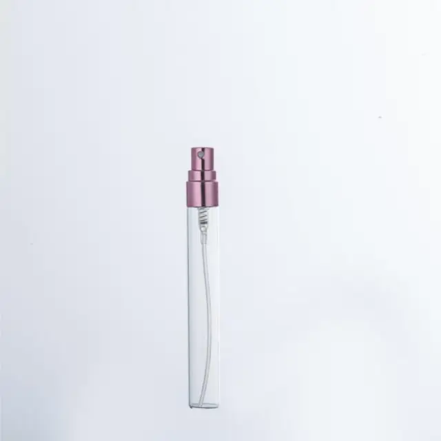 
10ml Glass Mist Atomizer Customized Electric Aluminium Pump Perfume Bottle Clear Bottle Body Atomizer 