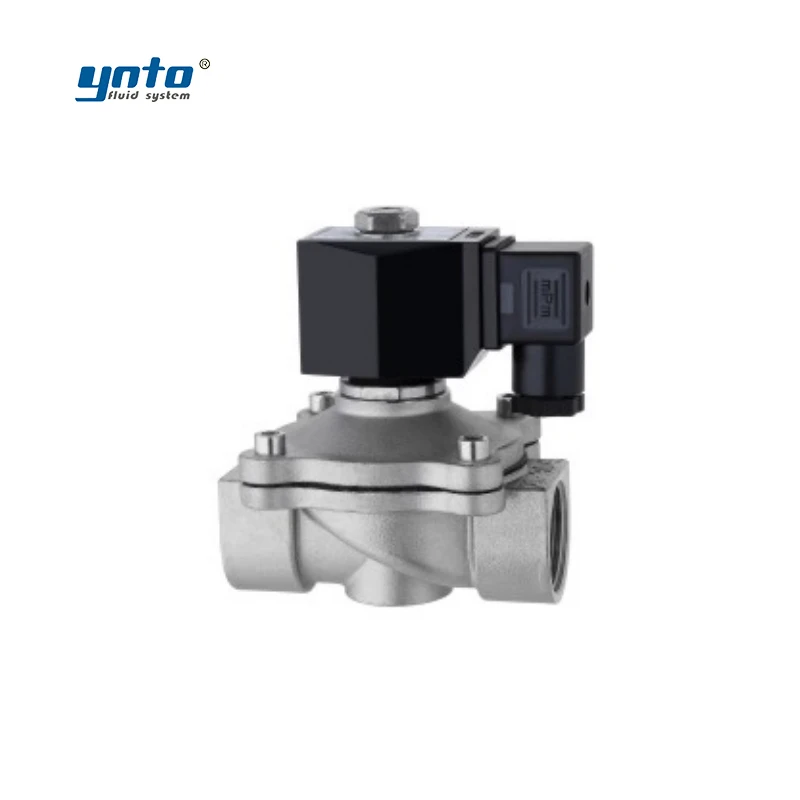 YNTO 15mm-100mm stainless steel Flange Direct lifting diaphragm 2/2 way normally closed type solenoid valve for air water gas