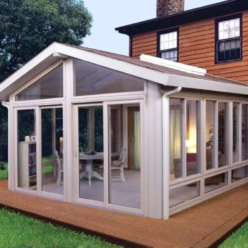 Sun Room Solution Glass Sunroom Garden Room Prefab Four Season Solarium Hollow  Aluminum  Sun House