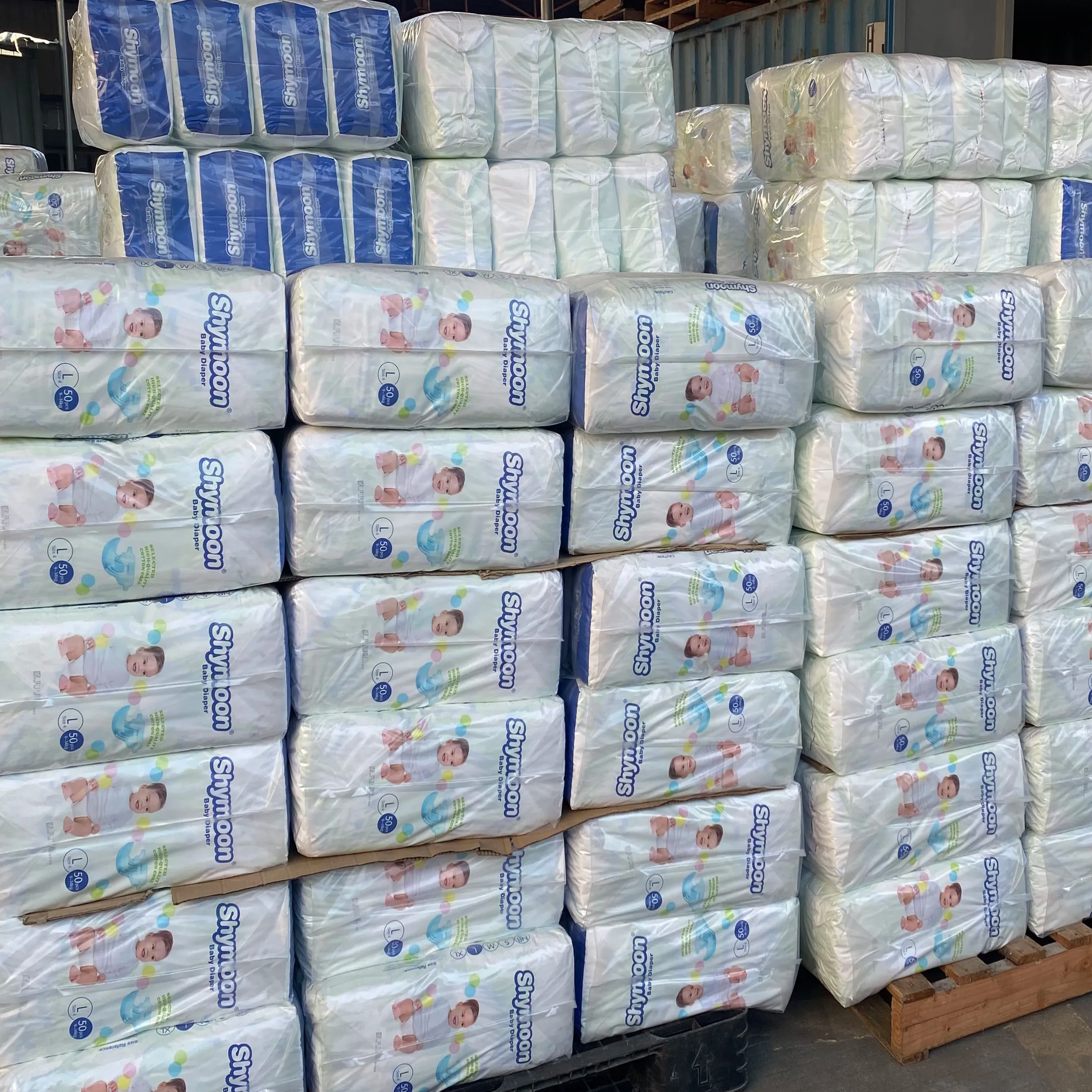 Лидер продаж 2024 детские подгузники Shymoon готовые к отправке быстрая доставка одноразовые хлопковые бесплатные образцы