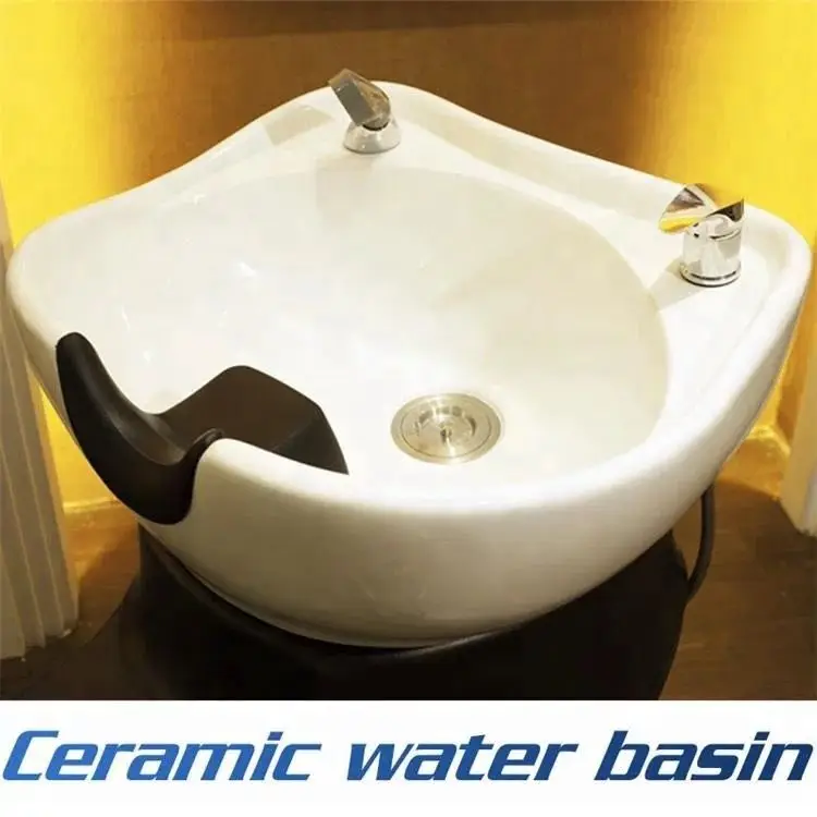 Hair Washing salon electric  adjustable shampoo bowl chair rotated shampoo bed for barber shop