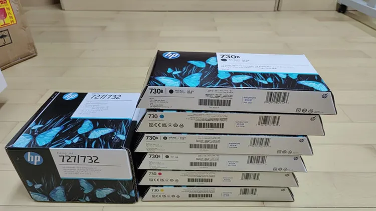 Оригинальный 730 чернильный картридж оригинальный HP T1600 T1700 T2600 плоттер яркий черный Фото Черный