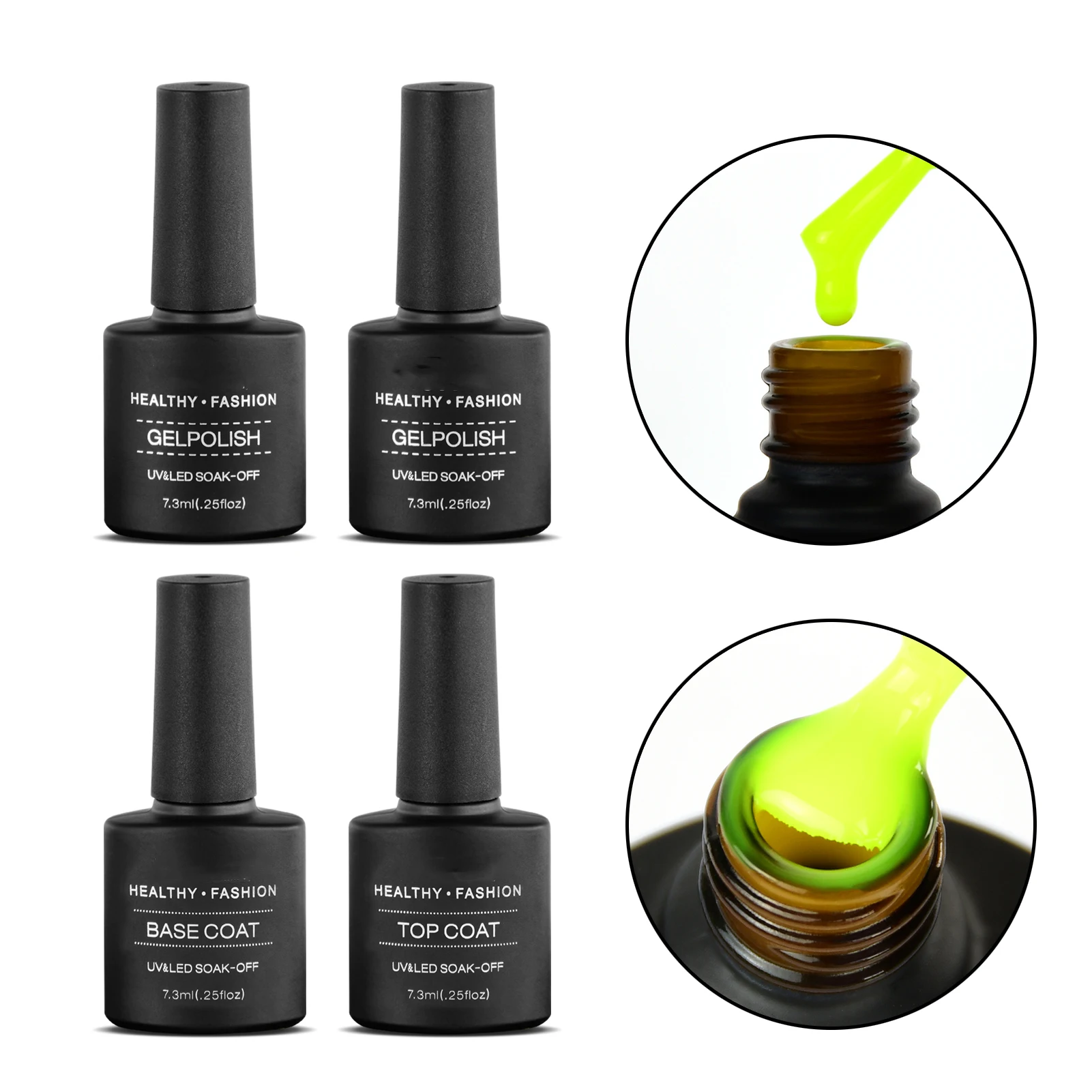 Custom nail uv gel kit with lamp oem color private label gel polish set