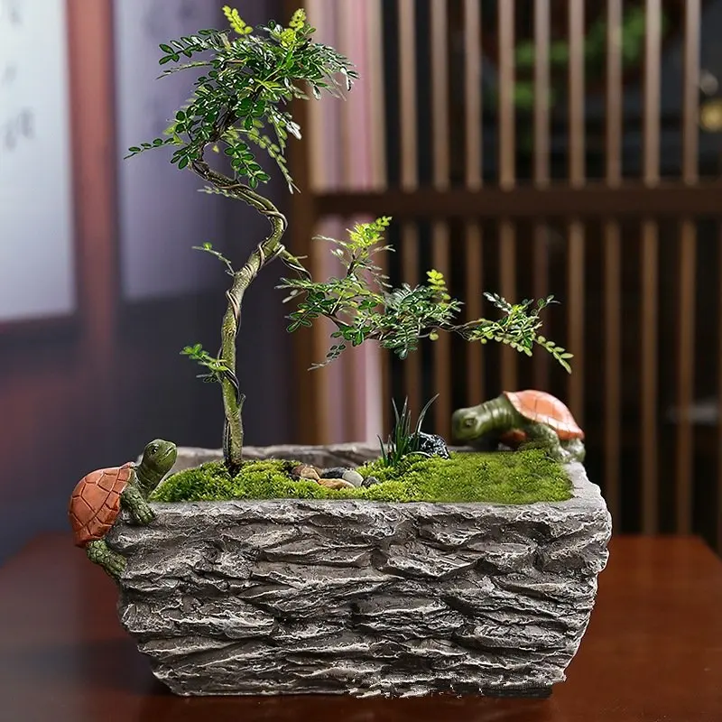 Garden Indoor Home Decoration Green Plant Resin Imitate Tree Root Succulent Flower Pot for Indoor Pot and Patio Flowers