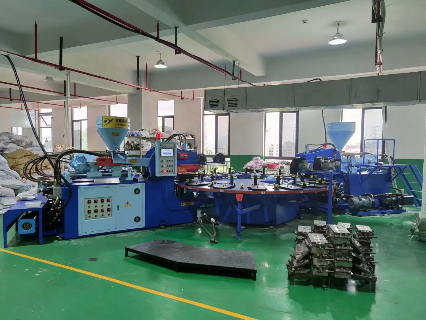 Rotary Type double color Plastic-Rubber Sole Injection Moulding Machine