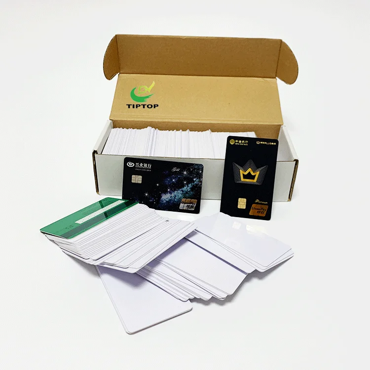 Tiptop 0.76*54*85.5mm business card plastic inkjet printable pvc plastic sheet blank card