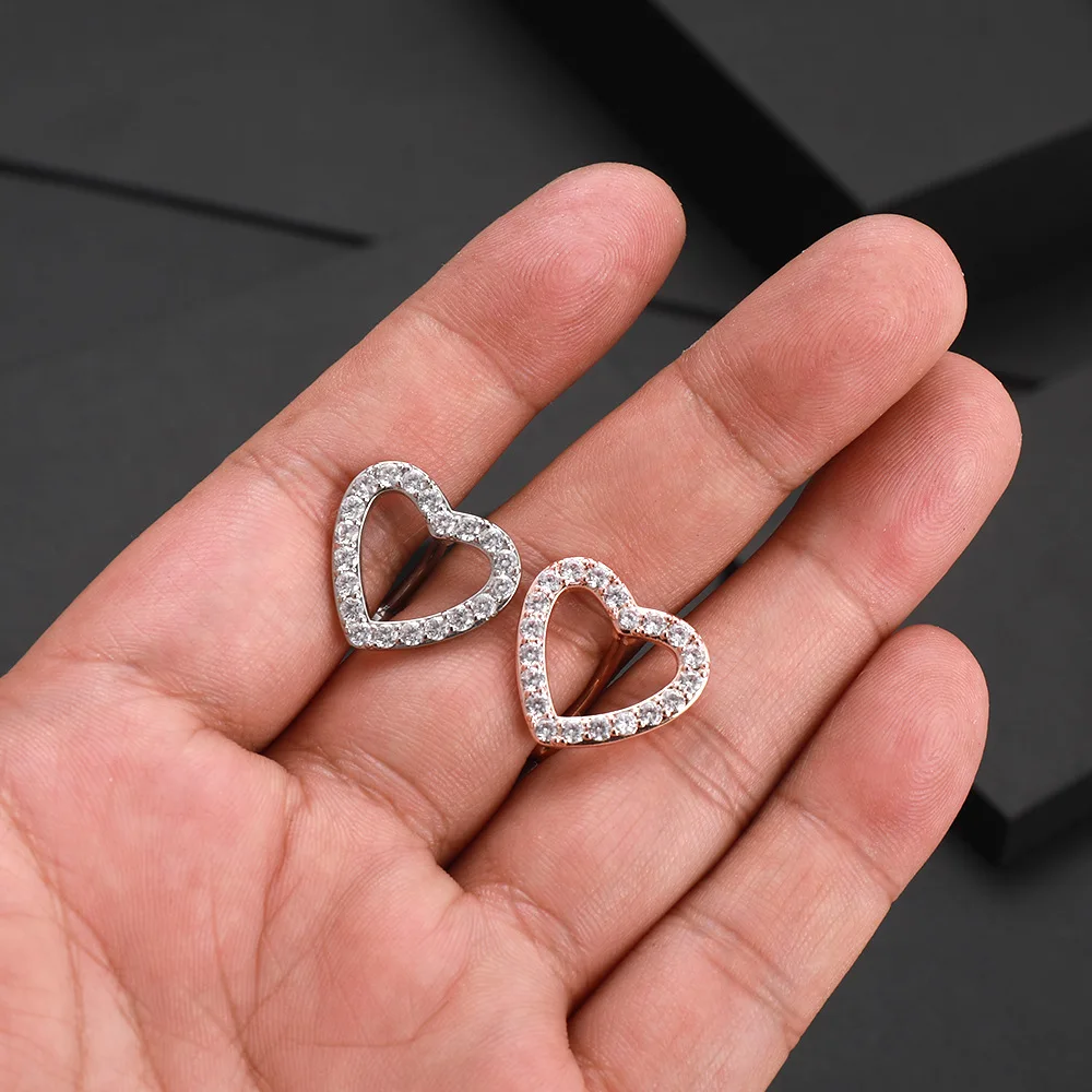 Fashion piercing jewelry Surgical Steel Belly Button Rings Summer Piercing Jewelry Pave Cz Crystal Heart Belly navel Button Ring