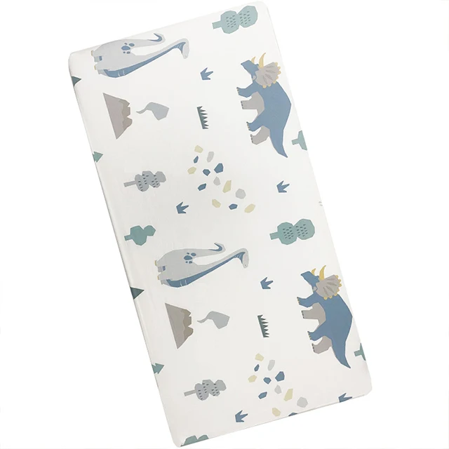 custom print organic cotton crib bed sheet