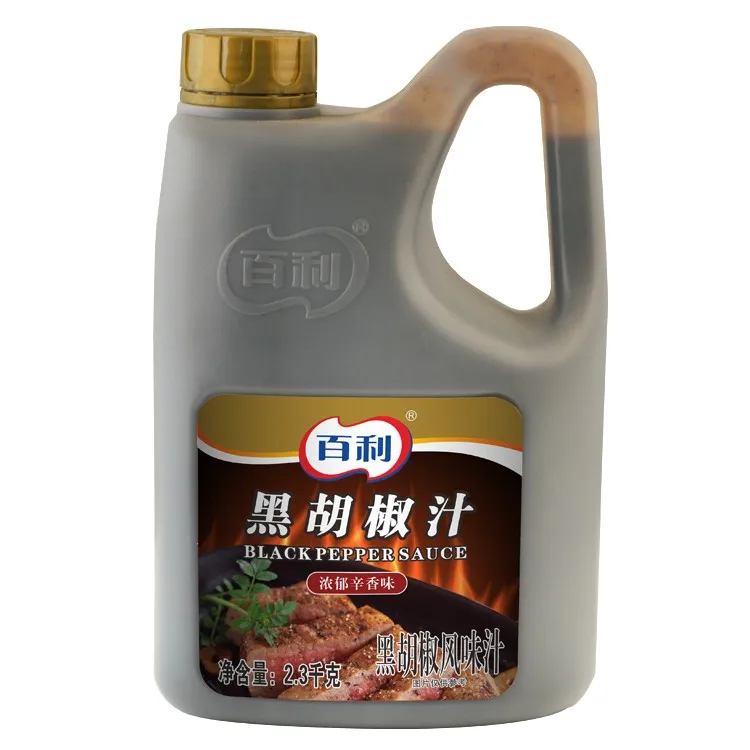 Bulk Production Plastic Bottle Sauce Black Pepper Sauce for Catering Asian Sauces