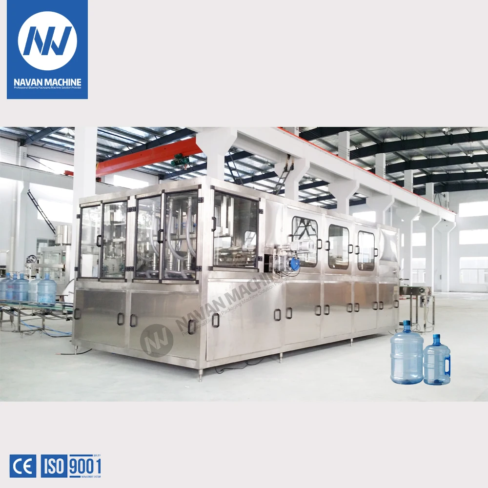 Automatic PET bottle pure mineral spring water barrel 5 gallon filling machine plant line equipment