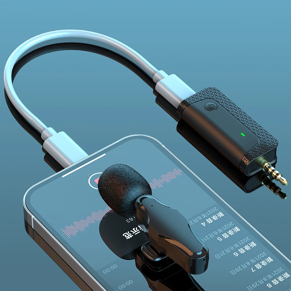Mini Noise Reduction Recording Microphone 2.4G Wireless Lapel Microphone With BT5.2 And Compatible Function For Phone Computer