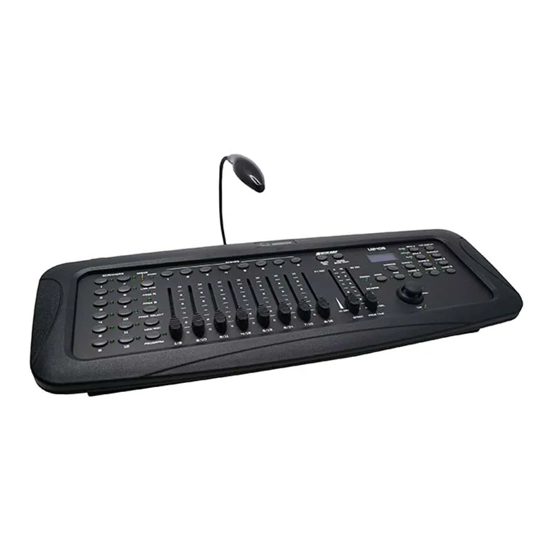POWER on Console DMX512 Controller Controls 12 intelligent lights of up to 16 channels Beat-activation tap sync auto run