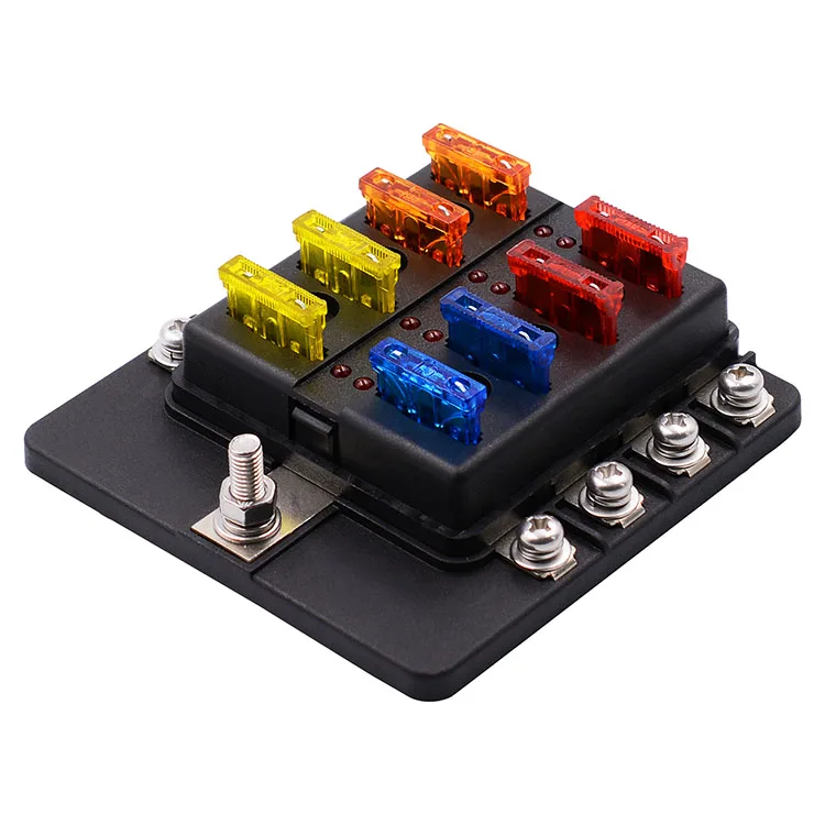 1 Into 8 Out Screw Type Fuse Holder Fuse Block For Marine/Boat/Yacht/Car with CE Certification