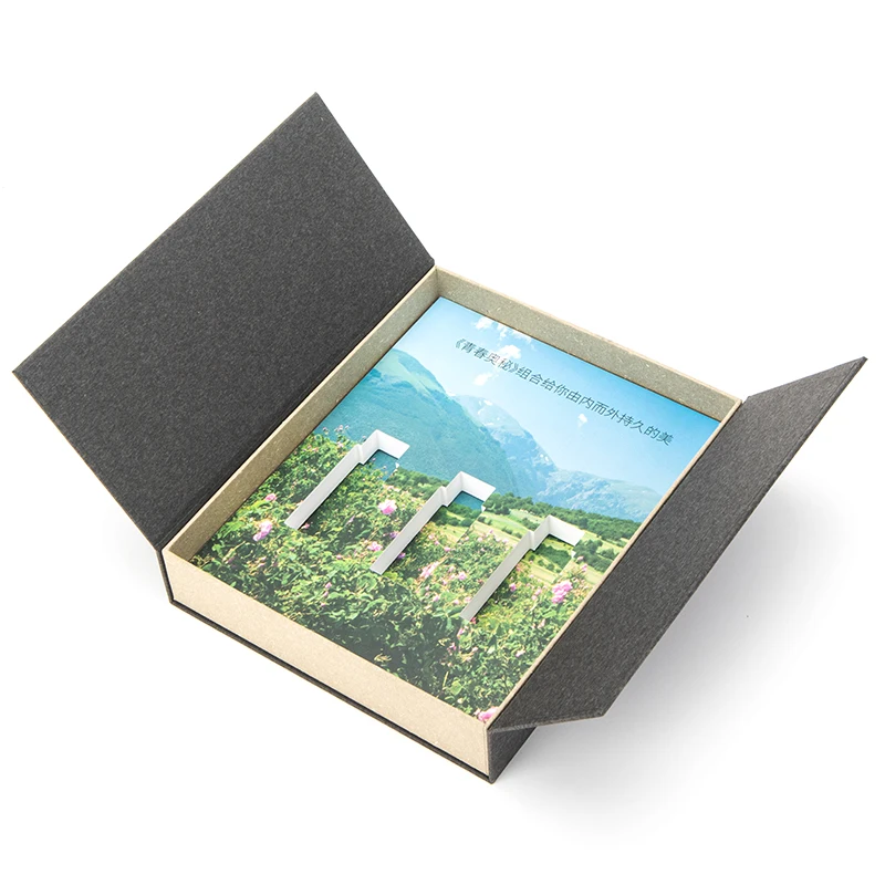 Custom luxury carton soap candle beauty cosmetics Essential oil Double door gift box