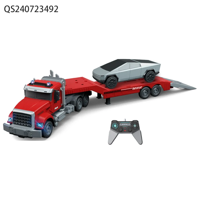 QS New Arrival 1:12 Scale Remote Control Model Trailer Car Toys 3 Colors City Simulation R/C Truck Vehicle Toys With Light