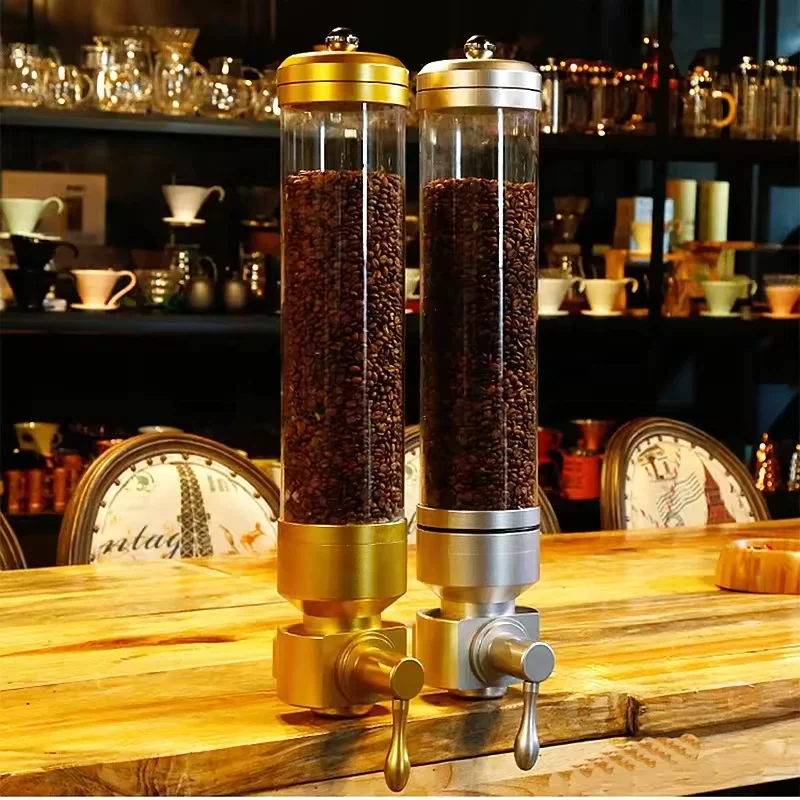 Cereal Dispenser Wall Mounted Dry Food Dispenser Candy Coffee beans Container with 1800G for Storing Oatmeal Coffee Beans Nut