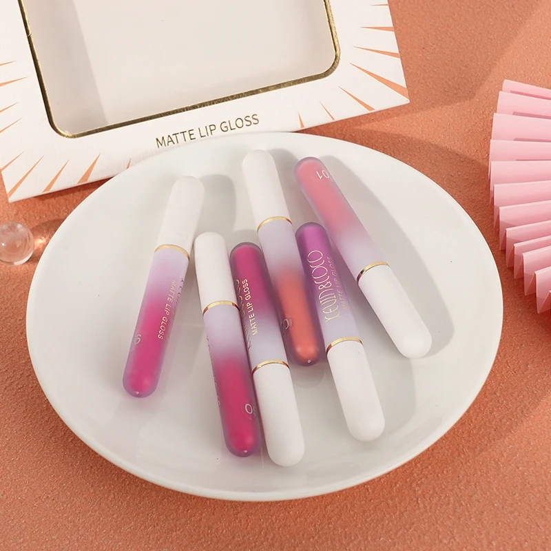 Luxury Matte Long Lasting Rich Pigment Vegan Organic Your Own logo Lip Plumper Tube Lipgloss Set Private Label