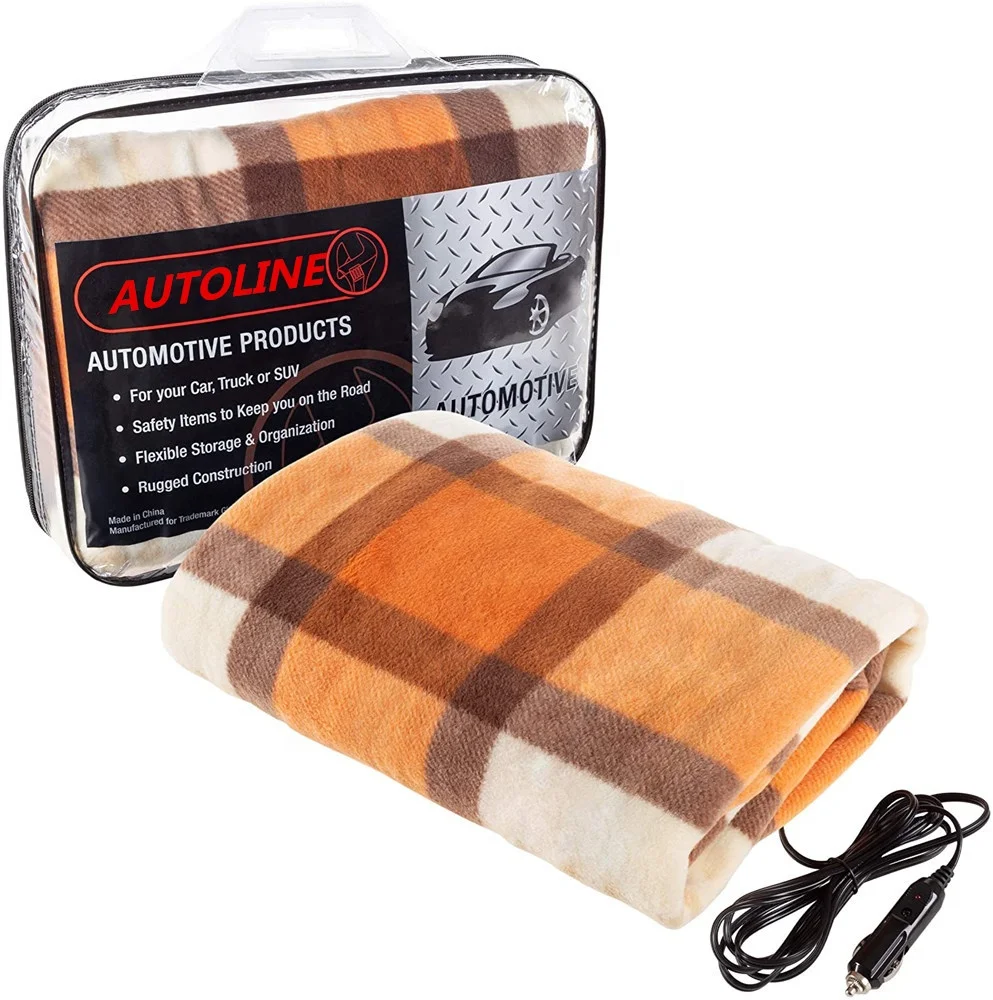Portable Car DC 12volt heated fleece electric blanket