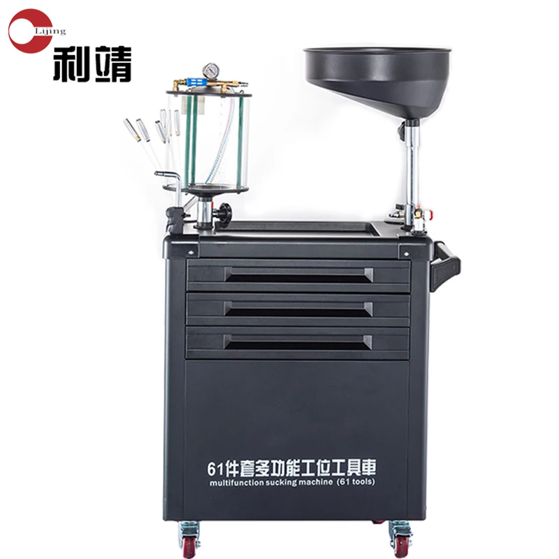New In 2024 Automotive Tools Air-Operated 70L Waste Oil Drainer Tool Cabinet With Tools