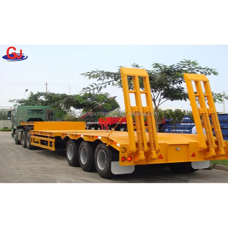 4 axles Low Bed Low Loader semi trailer