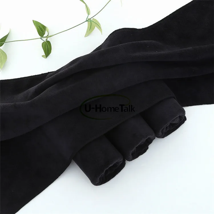 U-HomeTalk UT-MF099 Black Hairdressing Microfiber Towel Microfiber Towel for Barber Shop and Beauty Salon Custom LOGO