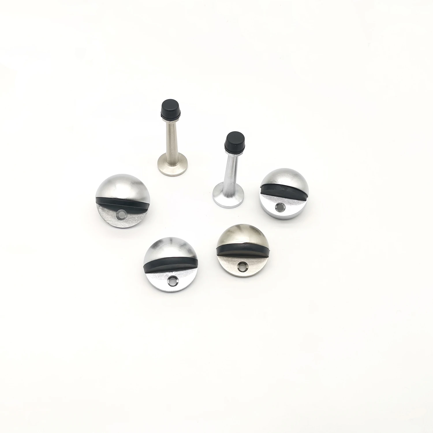 Zinc Alloy Magnetic Door Stopper Rubber Hemisphere Floor Mounted Door Stopper