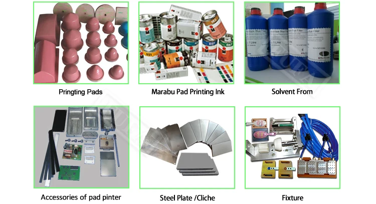 Economy 2 Color Ink Cup Tampo Printing Machine with Shuttle Working table / auto cleaning pads