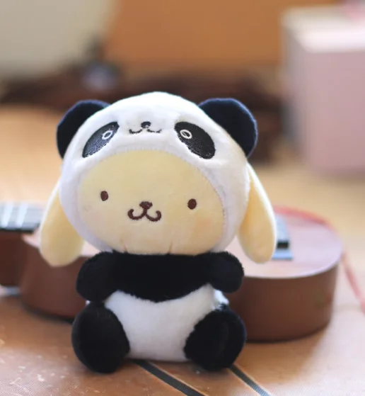 Мультфильм аниме Sanrios COS Panda серии плюшевая игрушка Kawaii Mymelody Cinnamorol Kuromi Pochacco Мягкая Плюшевая Кукла кулон