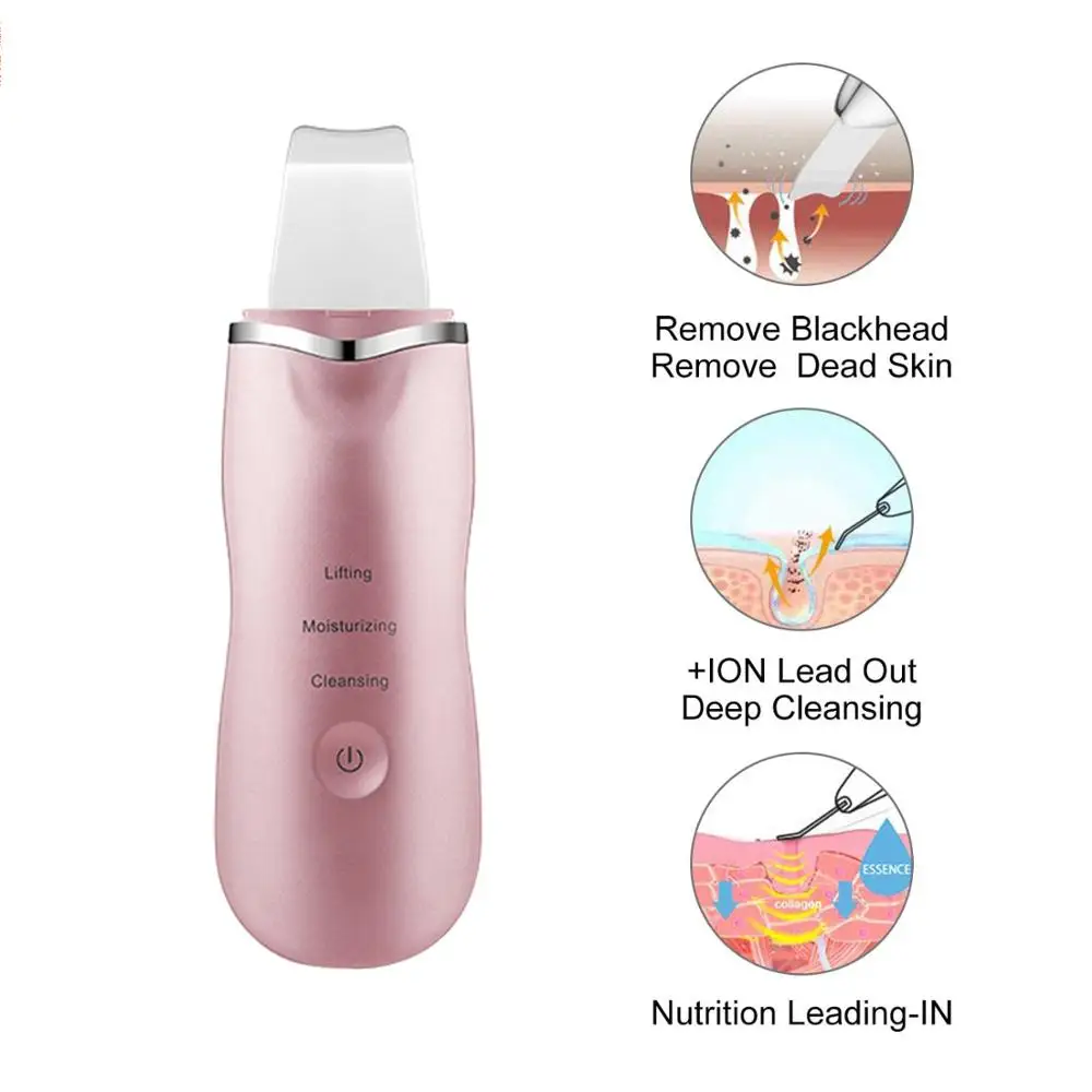 Ion Facial Cleansing Skin Scrubber Sonic Waterproof Sonic Facial Skin Scrubber Ultrasonic Skin Scrubber Portable